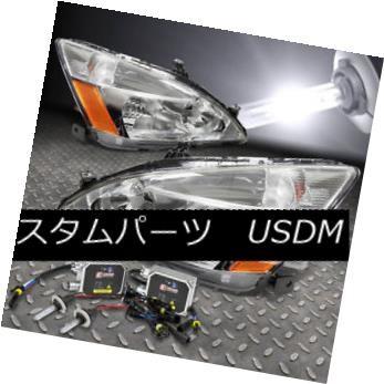 ヘッドライト FITS 03-07 HONDA ACCORD UC1 USDM CHROME HEADLIGHTS + 900  </ WB
