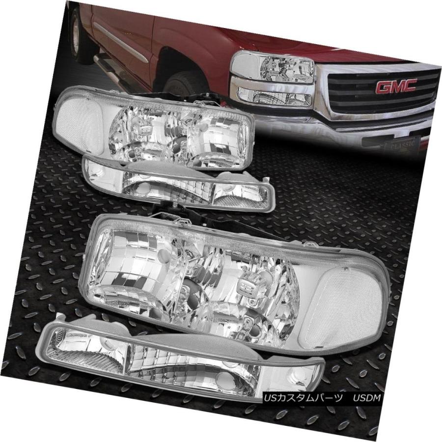 ヘッドライト CHROME HEADLIGHT + BUMP   ER +クリアコーナー+ 99-06 SIERRA / YUの画像