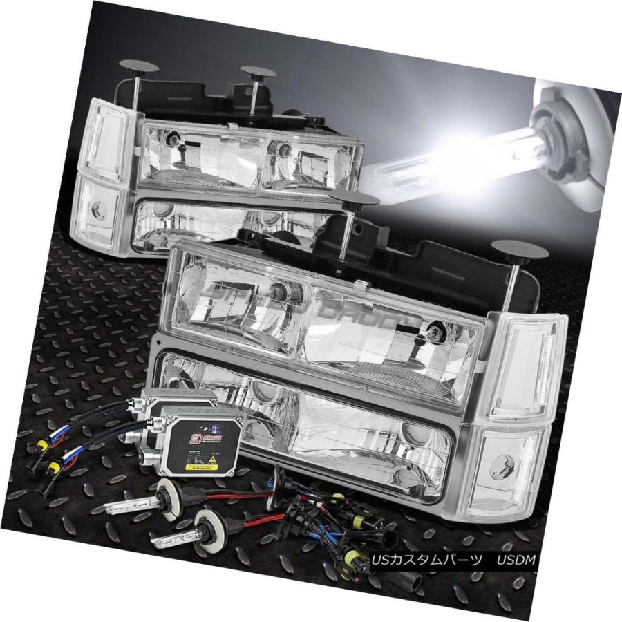 ヘッドライト CHROME HEADLIGHT + BUMP   ER +クリアコーナーライト+ 6000K HIDキットfo
