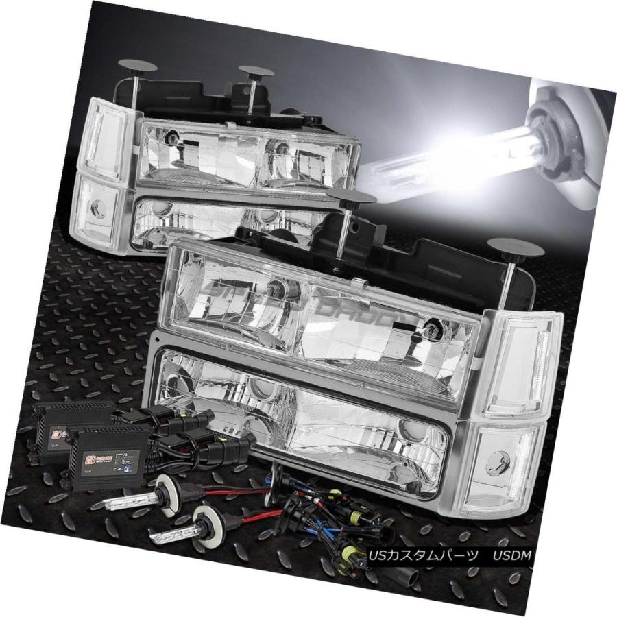 ヘッドライト CHROME HEADLIGHT + BUMP   ER +クリアコーナーライト+ 6000K SLIM HID