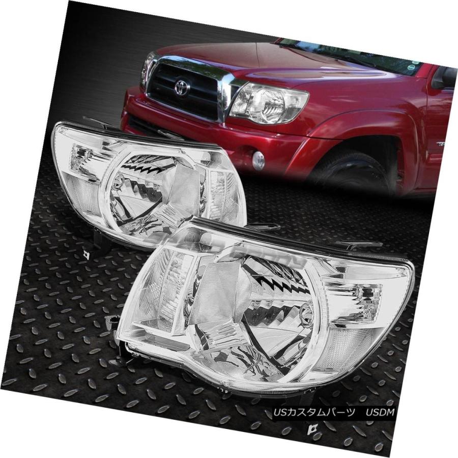 ヘッドライト CHROME HOUSING HEADLIGHT + CLEA   05-11タコマ用Rコーナー+ 6000K白の画像