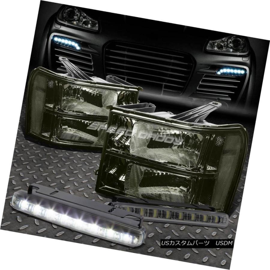 ヘッドライト 煙が響くクリアなコーナーヘッドライト+バンプ  07-14 GMC SIERRAのER + LED FOGライト