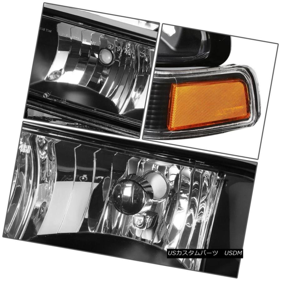 ヘッドライト BLACK HOUSING HEADLIGHT + AMBE   R信号+ 6000K白色LEDシステム（98-の画像