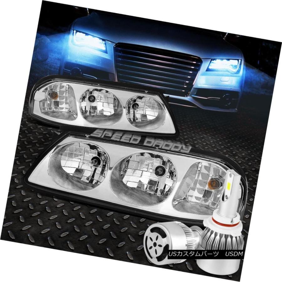 ヘッドライト CHROME HOUSING HEADLIGHT + CLEA   Rコーナー+ホワイトLED 9006 HID