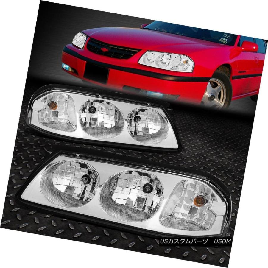 ヘッドライト CHROME HOUSING HEADLIGHT + CLEA   Rコーナー+ホワイトLED 9006 HIDの画像