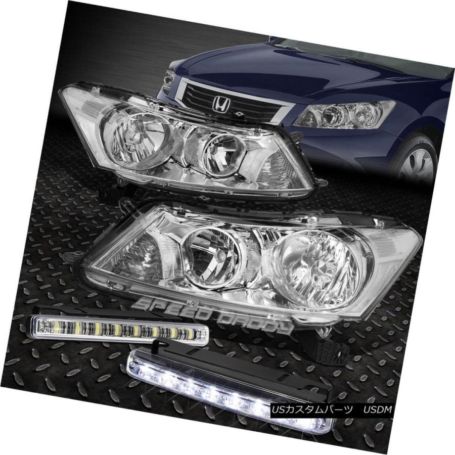 ヘッドライト CHROME HEADLIGHT + CLEA   Rレンズコーナー+ LED FOGライト08-12ホンダアコ