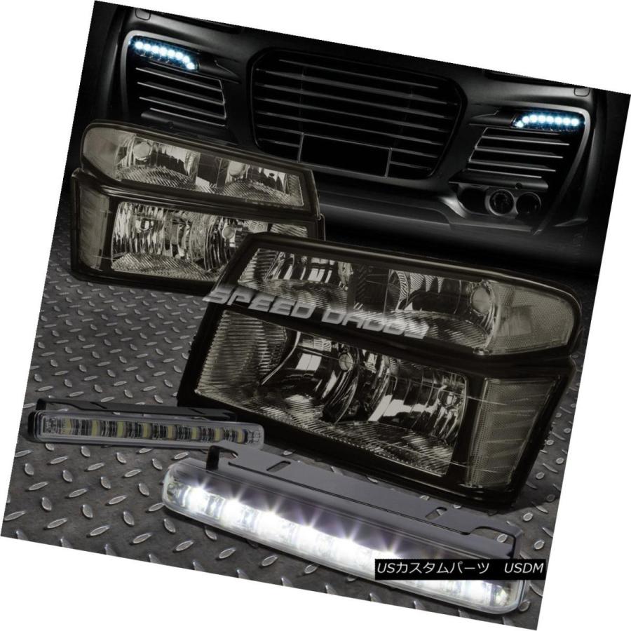 ヘッドライト SMOKED HEADLIGHT + CLEA </ br> 04-12 COLORADO / CANYO用コーナー+ 8 LED SM