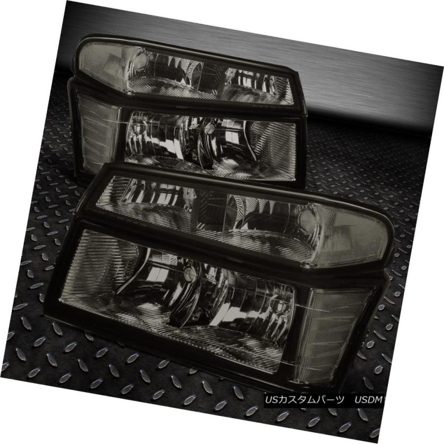 ヘッドライト SMOKED HEADLIGHT + CLEA </ br> 04-12 COLORADO / CANYO用コーナー+ 8 LED SMの画像