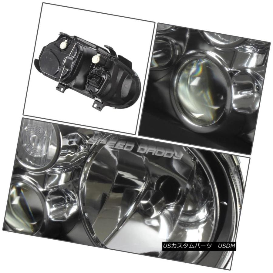 ヘッドライト BLACK HOUSING CLEAR LENS HEADLIGHT + 6000  99-06ゴルフMK4用KホワイトLEDの画像