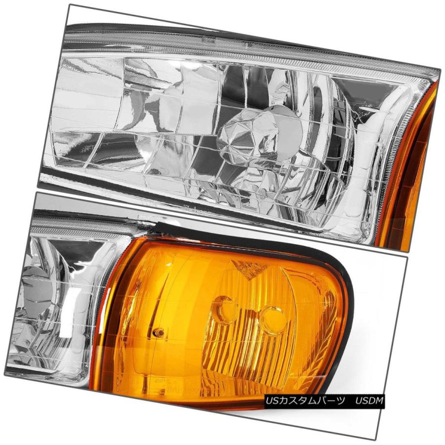 ヘッドライト 1997-2001スバルインプレッサペアクローム住宅アンバーコーナーヘッドライト/ランプセット FOR 1997-2001 SUBARUの画像