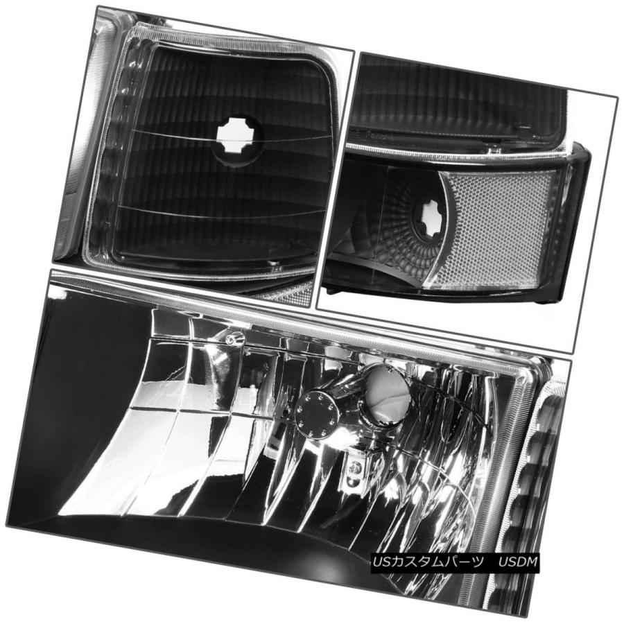 ヘッドライト BLACK LEDヘッドライト+クリーナー  Rコーナー+ 92-96 F150 / F250 / 350用LEの画像