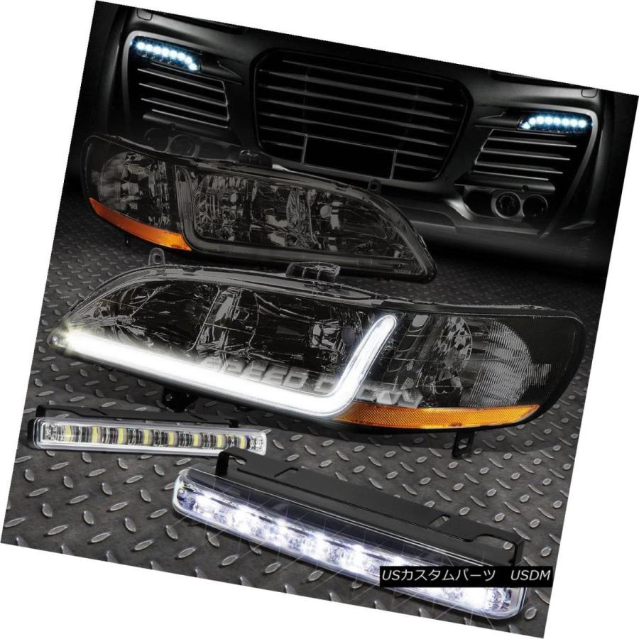 ヘッドライト SMOKED HEADLIGHT + AMBE   Rコーナー+ DRL + 98-02アコーディオンCG用LE