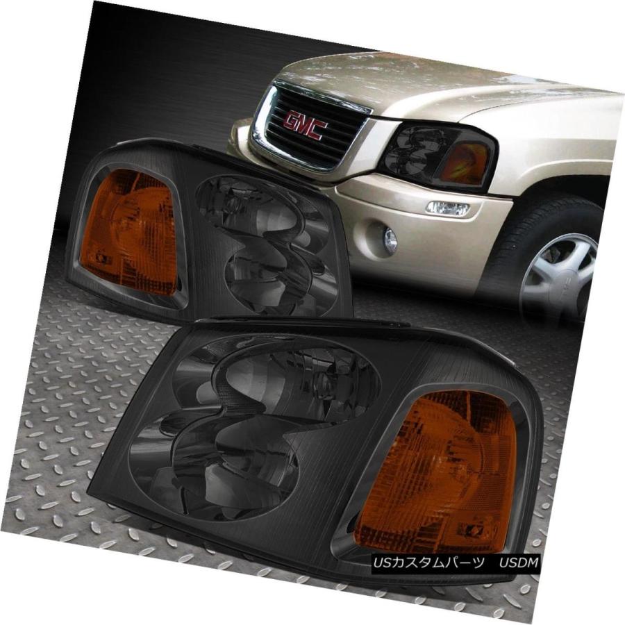 ヘッドライト 02-09用GMC ENVOY SUVペア響き住宅アンバーサイド信号ヘッドライト/ランプセット FOR 02-09 GMC ENVOY