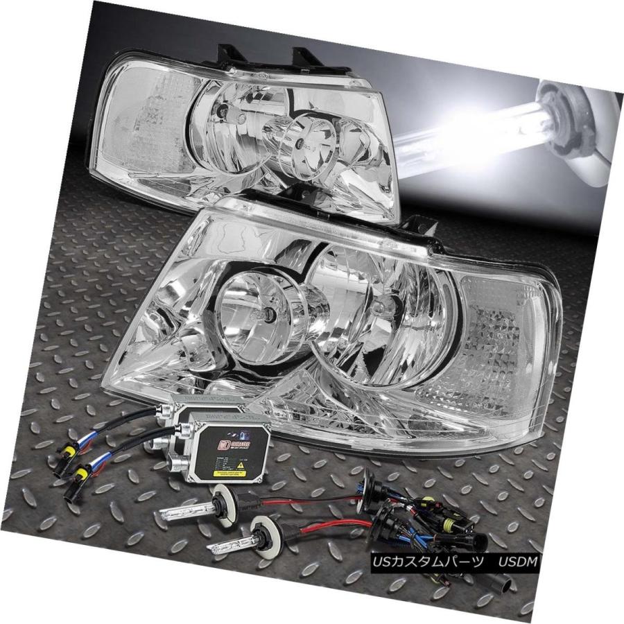 ヘッドライト CHROME HOUSING HEADLIGHT + CLEA   Rコーナーランプ+ 6000K HIDキット
