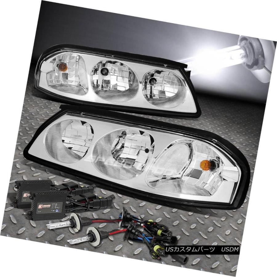 ヘッドライト CHROME 1PC CLEAR HEADLIGHT + CORN  ERシグナル+ 6000KスリムHID 00-05 CH