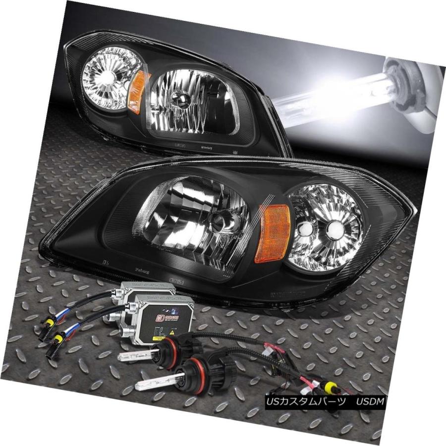 ヘッドライト BLACK HOUSING HEADLIGHT + AMBE   Rコーナーランプ+ 6000K HIDキット（