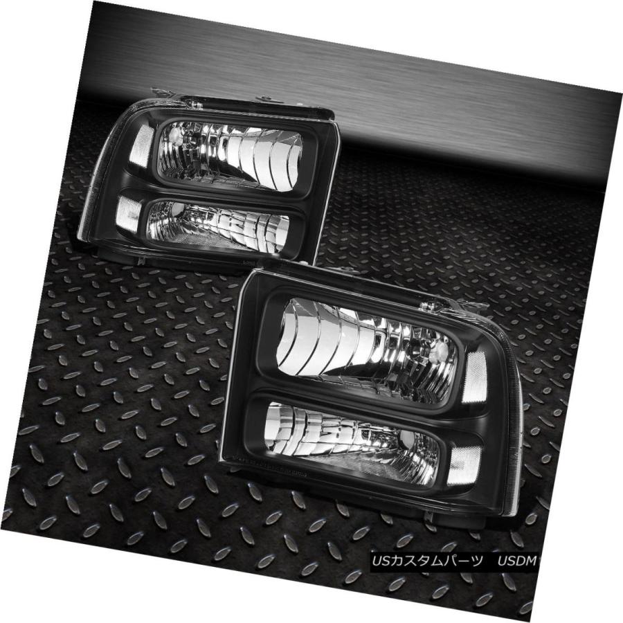 ヘッドライト BLACK HOUSING HEADLIGHT + CLEA   Rコーナー+ホワイトLED H13 HID Wの画像