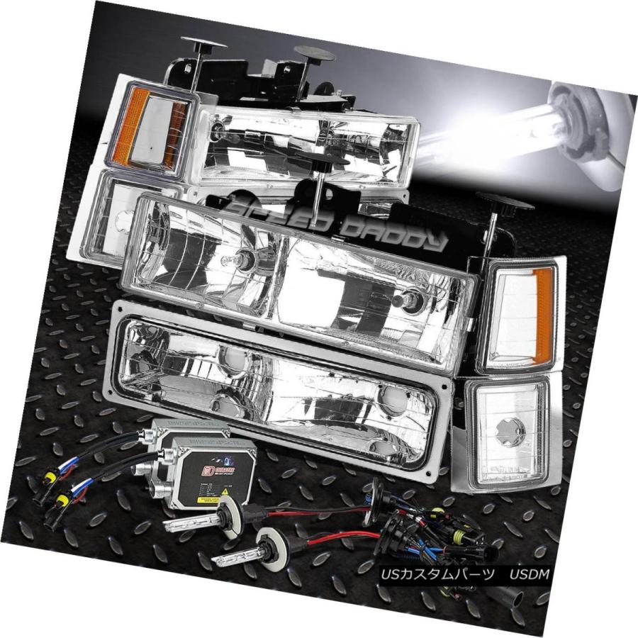 ヘッドライト CHROME HEADLIGHT + CORN  ER + BUMPERライト+ 6000K HIDキット、94-00 C10