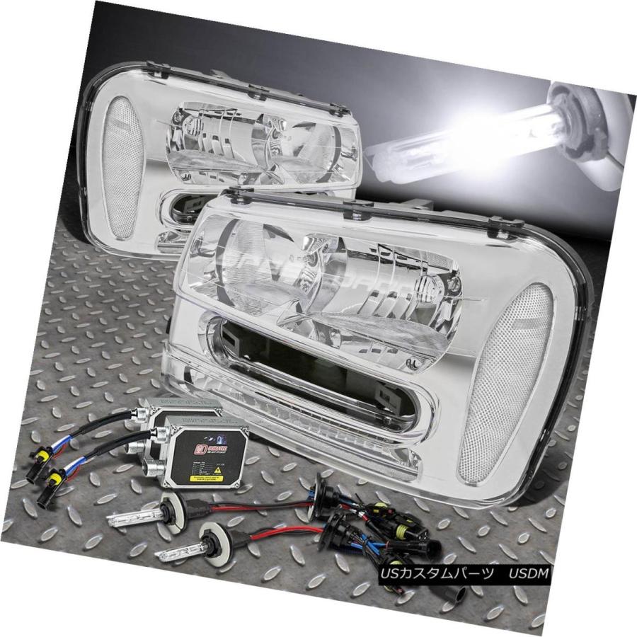 ヘッドライト CHROME CLEAR HEADLIGHT + CLEA   Rコーナーランプ+ 6000K HIDキット、0