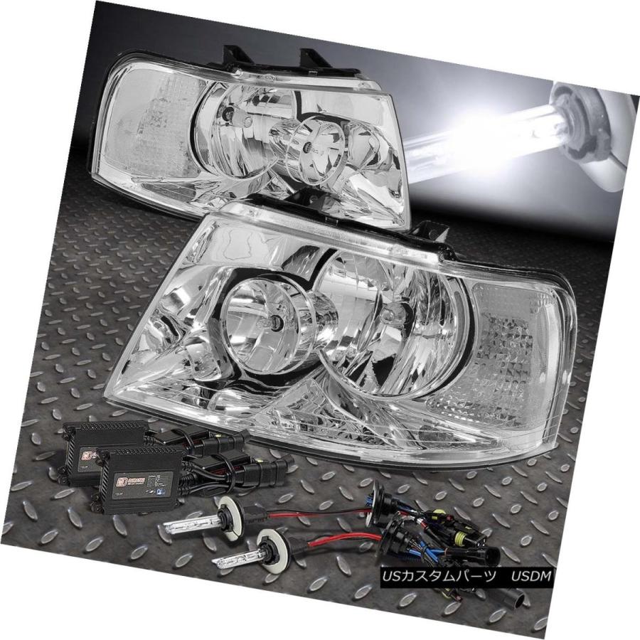 ヘッドライト CHROME HOUSING HEADLIGHT + CLEA   Rコーナーランプ+ 6000KスリムHID