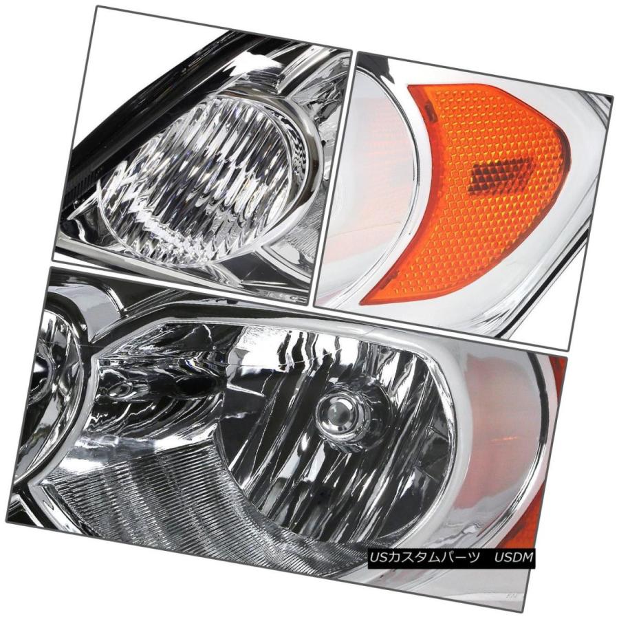 ヘッドライト CHROME CLEAR LENS +アンバーコーナーヘッドライト+ 6000   K HID KIT FORの画像
