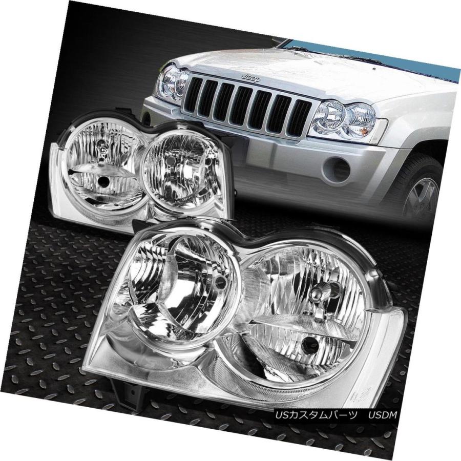 ヘッドライト 05-07 JEEP GRAND CHEROKEE CHROME HOUSINGクリアーコーナーヘッドライト/ランプ \u003c/ w