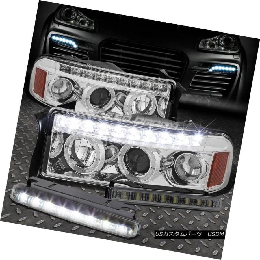 ヘッドライト CHROME HALO PROJECTOR + DRL 1PCヘッドライト+コーナー <br>94 + 2 RAMのため