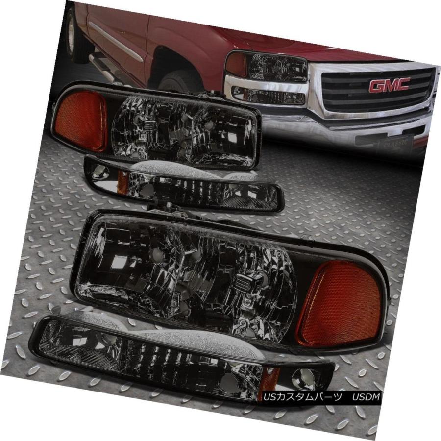 ヘッドライト SMOKED HOUSING HEADLIGHT + AMBE   Rライト+ホワイトLED 9006 HIDの画像