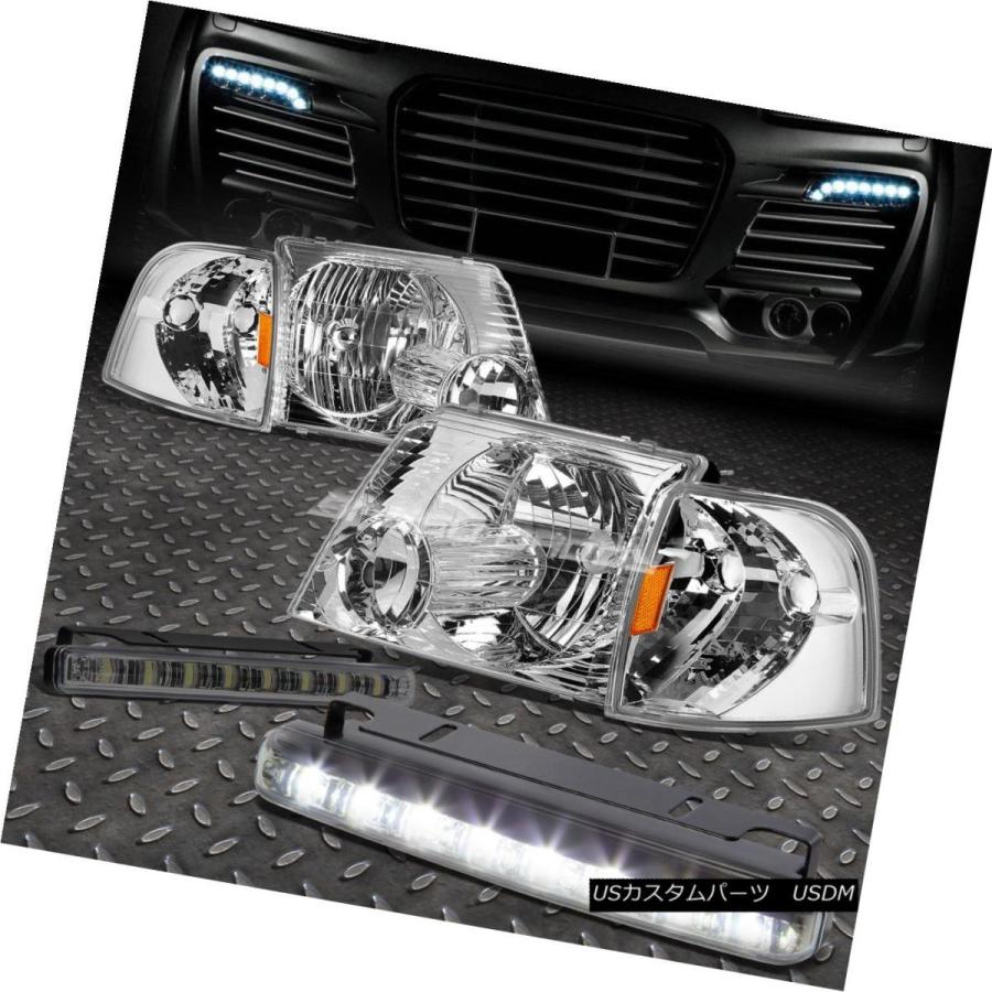 ヘッドライト CHROME HOUSING HEADLIGHT + AMBE   Rコーナー+ 02-05探知機用LED SM