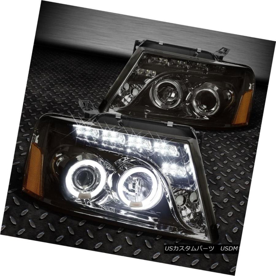 ヘッドライト [DUAL U-HALO] for 2004-2008フォードF150吹き出しプロジェクターヘッドライトW / LED DRL [DUA