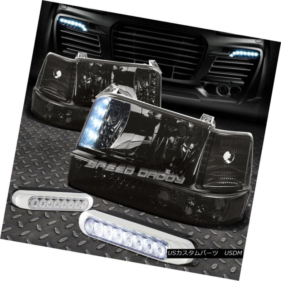 ヘッドライト SMOKED LEDヘッドライト+クリーナー  Rコーナー+ 92-96 F150 / F250 / 350の8