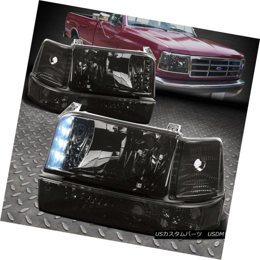 ヘッドライト SMOKED LEDヘッドライト+クリーナー  Rコーナー+ 92-96 F150 / F250 / 350の8の画像