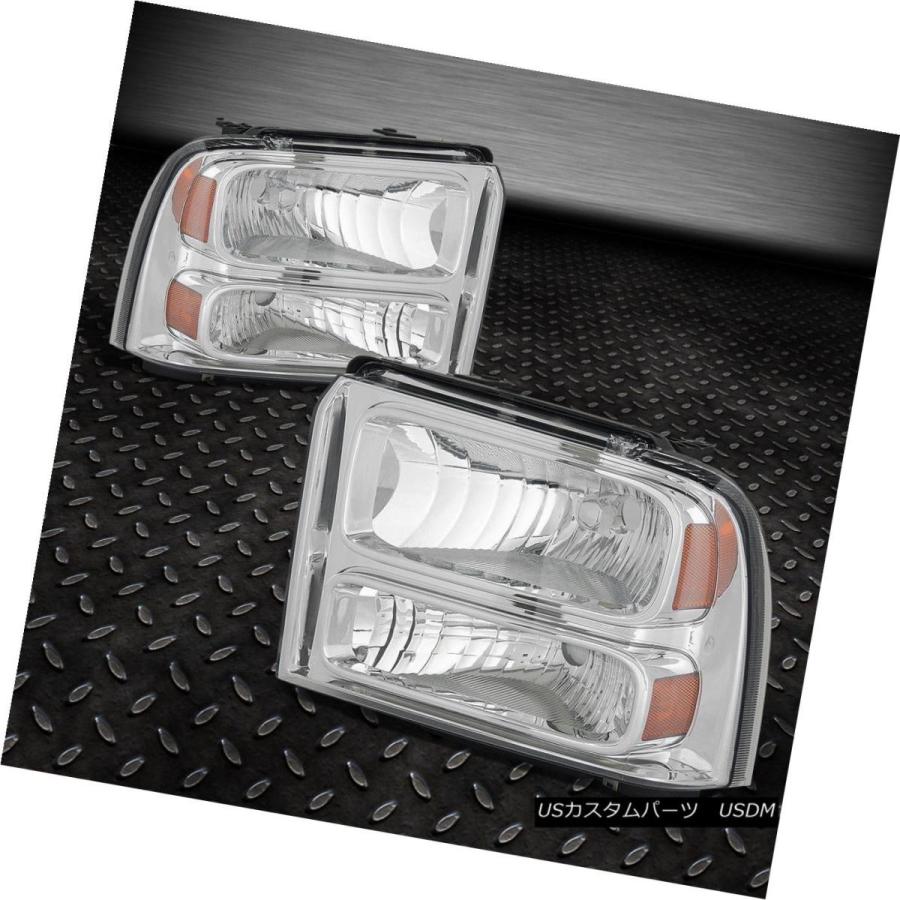 ヘッドライト CHROMEレンズHEADLIGHTアンバーコーナー+ WHITE LED H13 HID W / FAN for 05-07 SUPEの画像