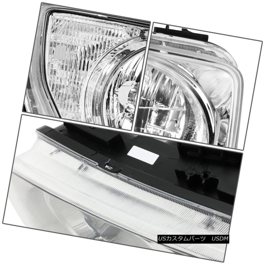 ヘッドライト 2003-2008 HONDAエレメントペアクロームハウジングクリアーコーナーヘッドライト/ランプセット FOR 2003-2008 Hの画像