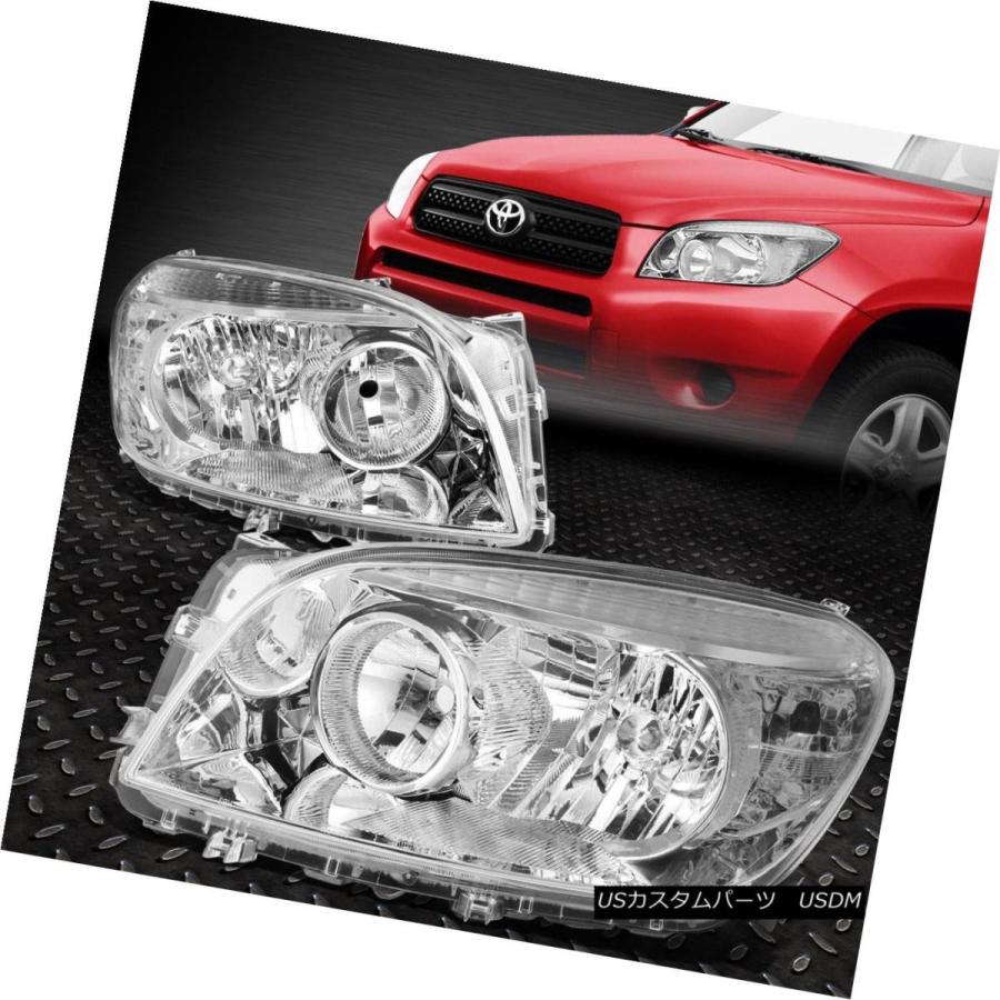 ヘッドライト 2006-2008 TOYOTA RAV4ペアクローム住宅クリアーコーナーヘッドライト/ランプセット FOR 2006-2008 TOY