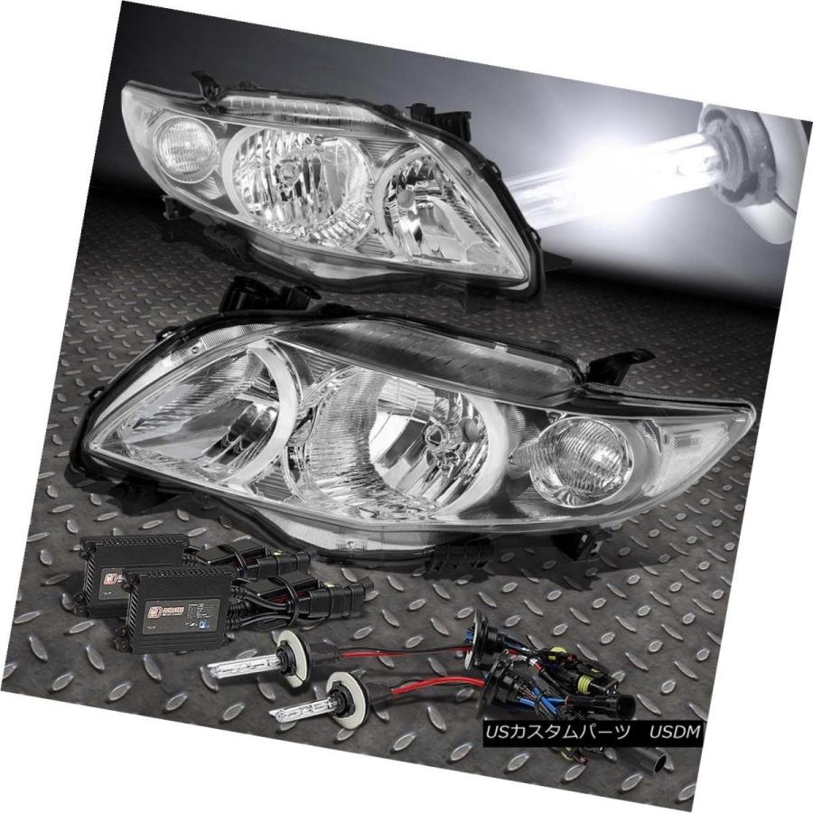 ヘッドライト CHROME HOUSING HEADLIGHT + CLEA   Rコーナーランプ+ 6000KスリムHID（
