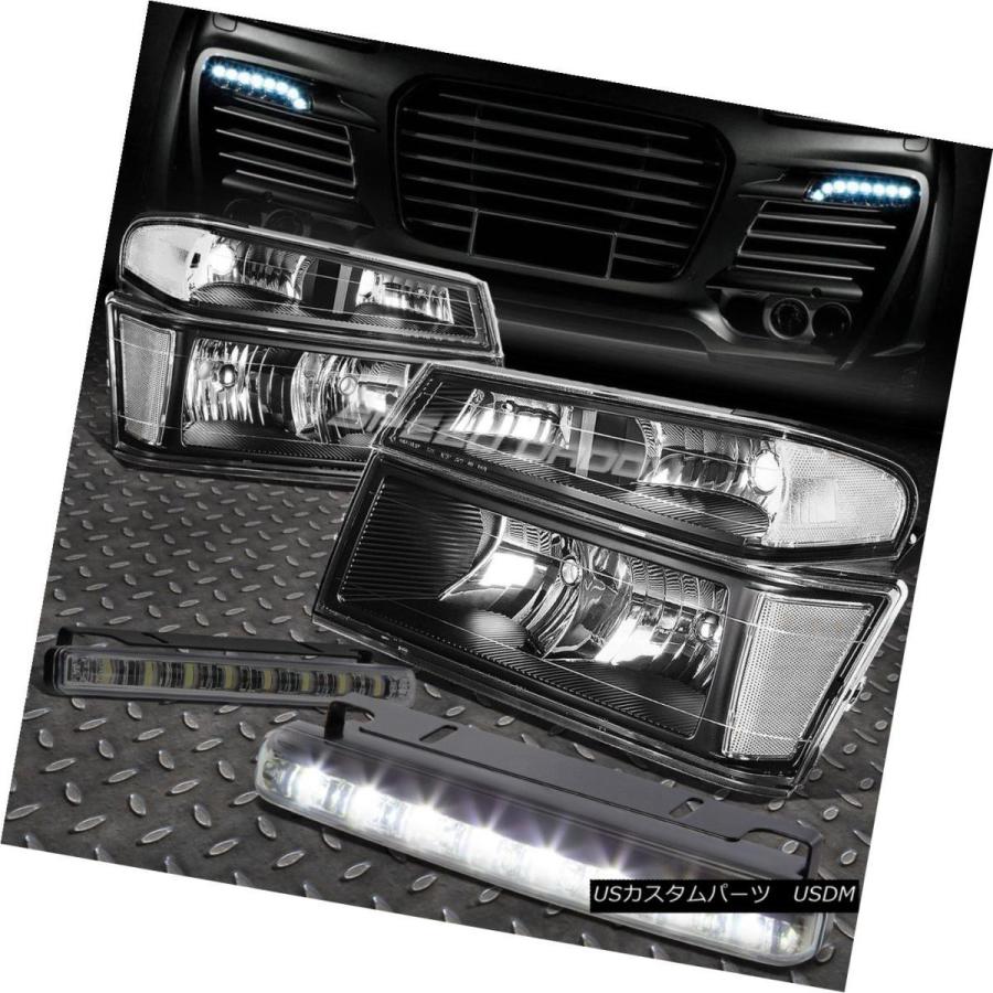 ヘッドライト BLACK HEADLIGHT + CLEA   Rコーナー+ 8 LED SMOKE FOGライト、04-12