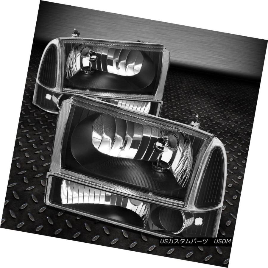 ヘッドライト BLACK HOUSING HEADLIGHT + CLEA   Rコーナー+ホワイトLED 9007 HID_1