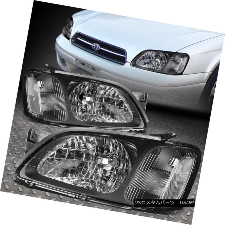ヘッドライト 00-04 SUBARU LEGACY GT PAIR BLACK HOUSINGクリアーコーナーヘッドライト/ランプ \u003c/