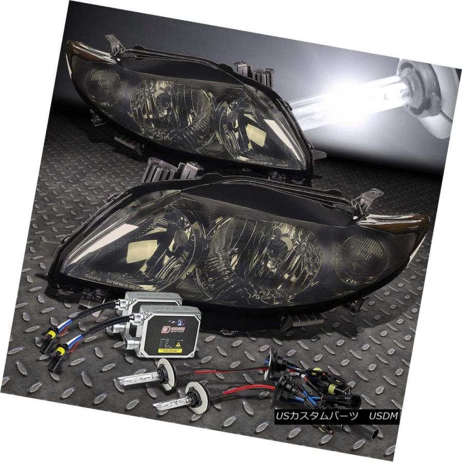 前照灯 SMOKED HOUSING HEADLIGHT + AMBE   R隅っこ照明ランプ+ 6000K HID一揃いの道具 車、バイク、自転車-自動車