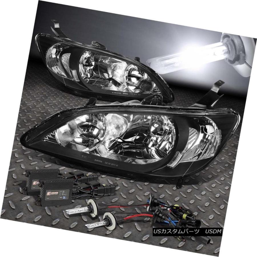 前照灯 BLACK HOUSING HEADLIGHT + CLEA   R隅っこ照明ランプ+ 04-05 CIVIC E 車、バイク、自転車-自動車-その他ライト