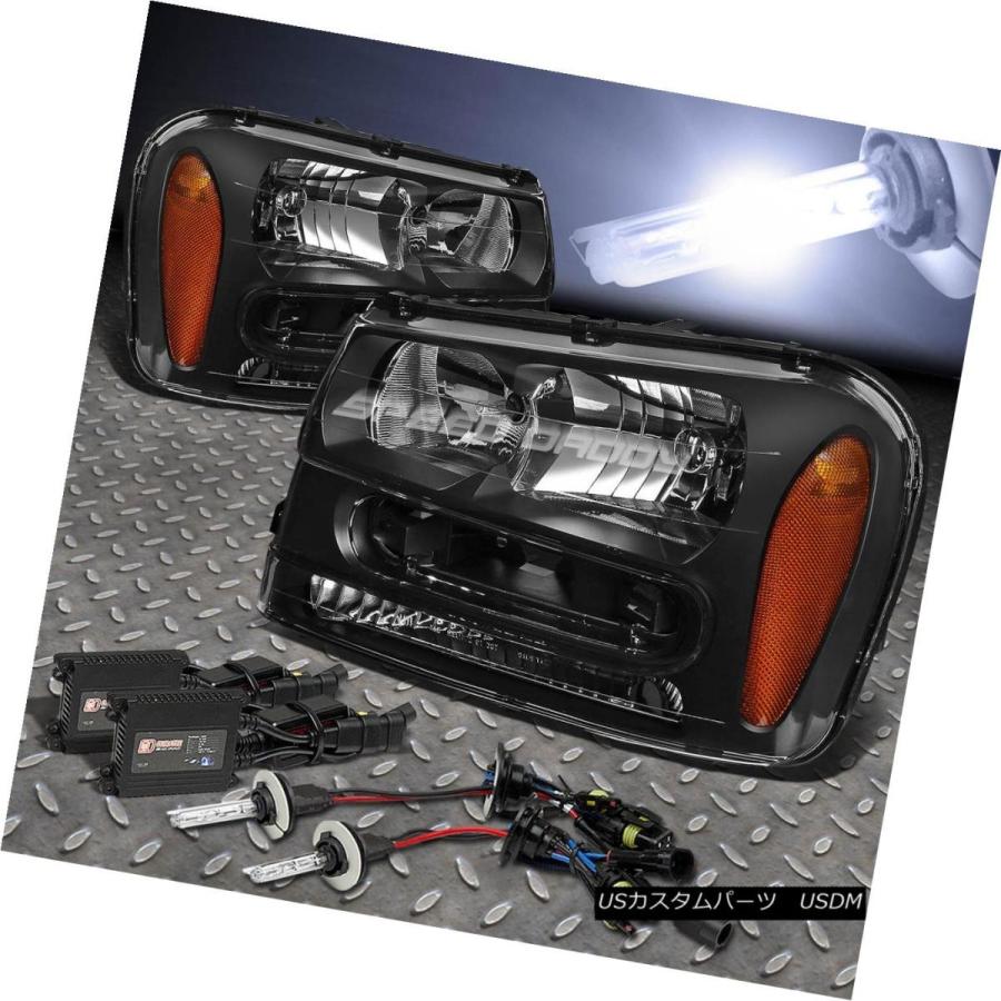 ヘッドライト BLACK CLEAR HEADLIGHT + AMBE   Rコーナーランプ+ 10000K SILM HID