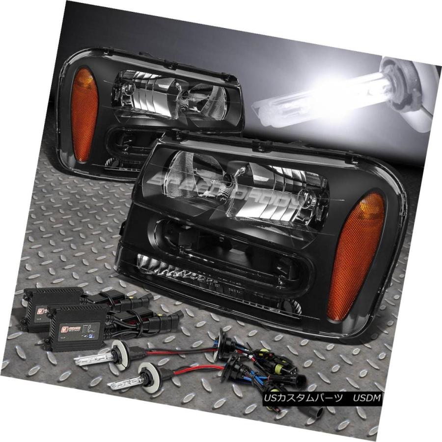 ヘッドライト BLACK CLEAR HEADLIGHT + AMBE   Rコーナーランプ+ 6000K SILM HID