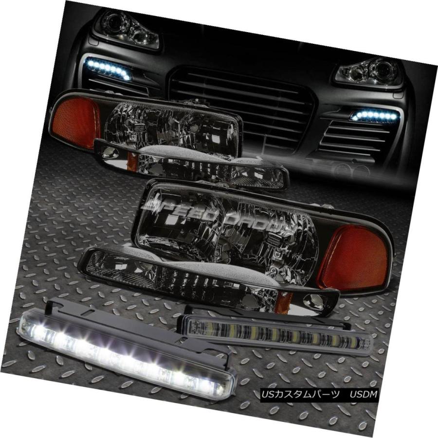 ヘッドライト SMOKEDヘッドライト+バンプ  ER +アンバーコーナー+ 99-06用LEDフォグライトGMC SIERR