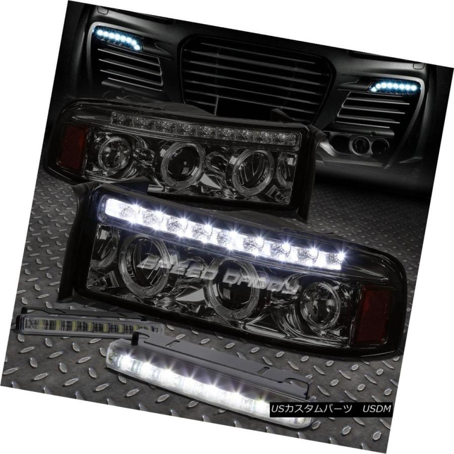 ヘッドライト SMOKED PROJECTOR LEDヘッドライト+ CORN  <br>94 + DODGE RAMの