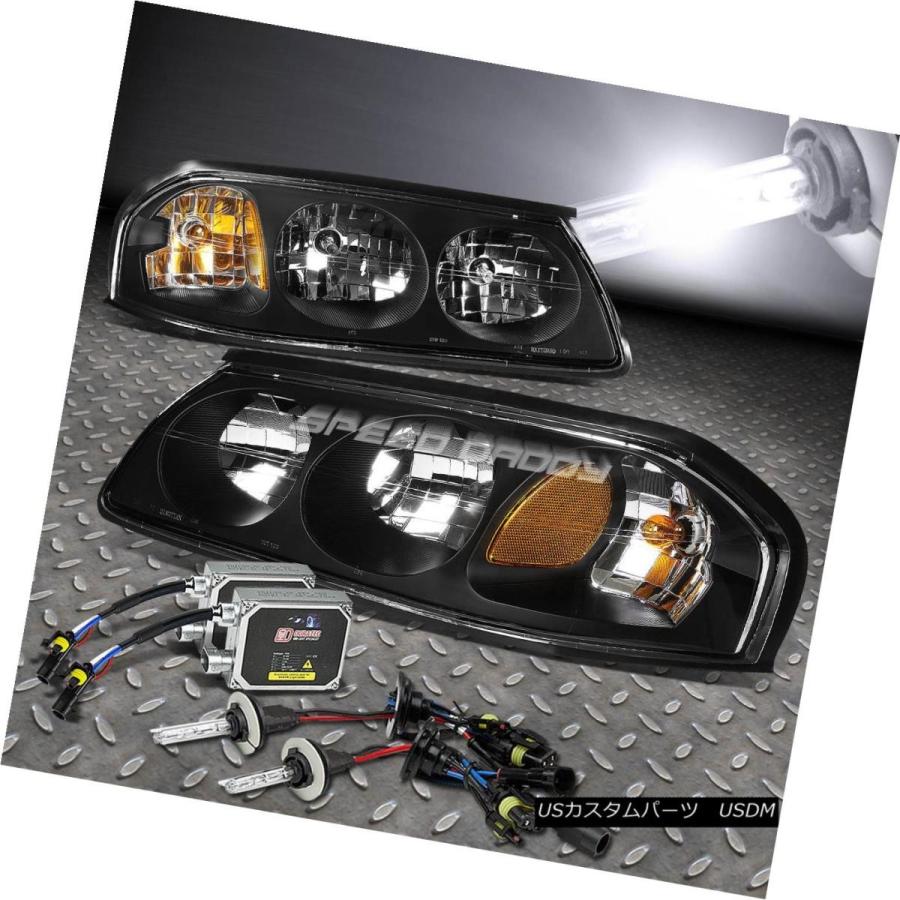 前照灯 BLACK 1パソコン読みやすい前照灯+アンブ  R隅っこ+ 6000K HID一揃いの道具00-05 CHEVY I 車、バイク、自転車-ライト、レンズ-その他ライト