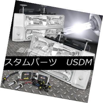 ヘッドライト FITS 88-93 GMC C / K SUBURBAN 15/25 CHROME HEADLIGHT 8-PIECES + 9006