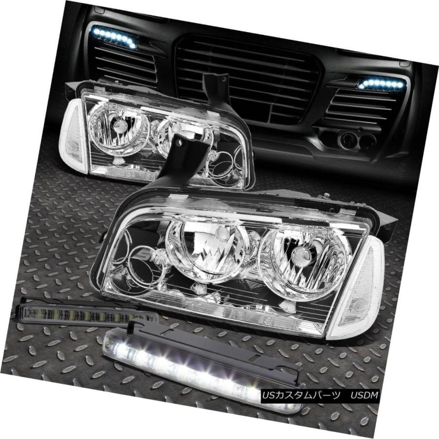 ヘッドライト CHROME HOUSING HEADLIGHT + CLEA Rコーナー+ 06 10チャージャー用LED :usdm 0028 4065:USパーツ取り扱い専門店 USDM