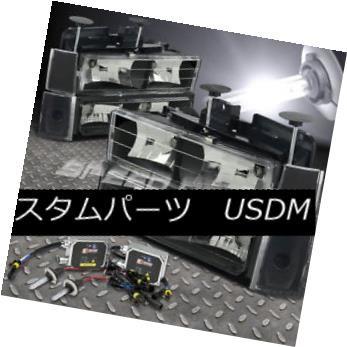 ヘッドライト FITS 88-93 GMC C / K SUBURBAN 15/25 BLACK HEADLIGHT 8-PIECES + 9006