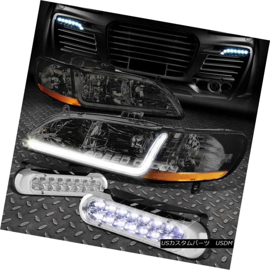 ヘッドライト SMOKED HEADLIGHT + AMBE   Rコーナー+ DRL + 98-02アコーディオンCG用LE